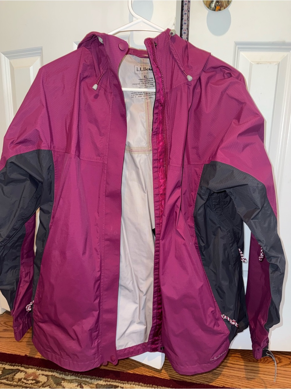 L.L. Bean Hot Pink Rain Jacket